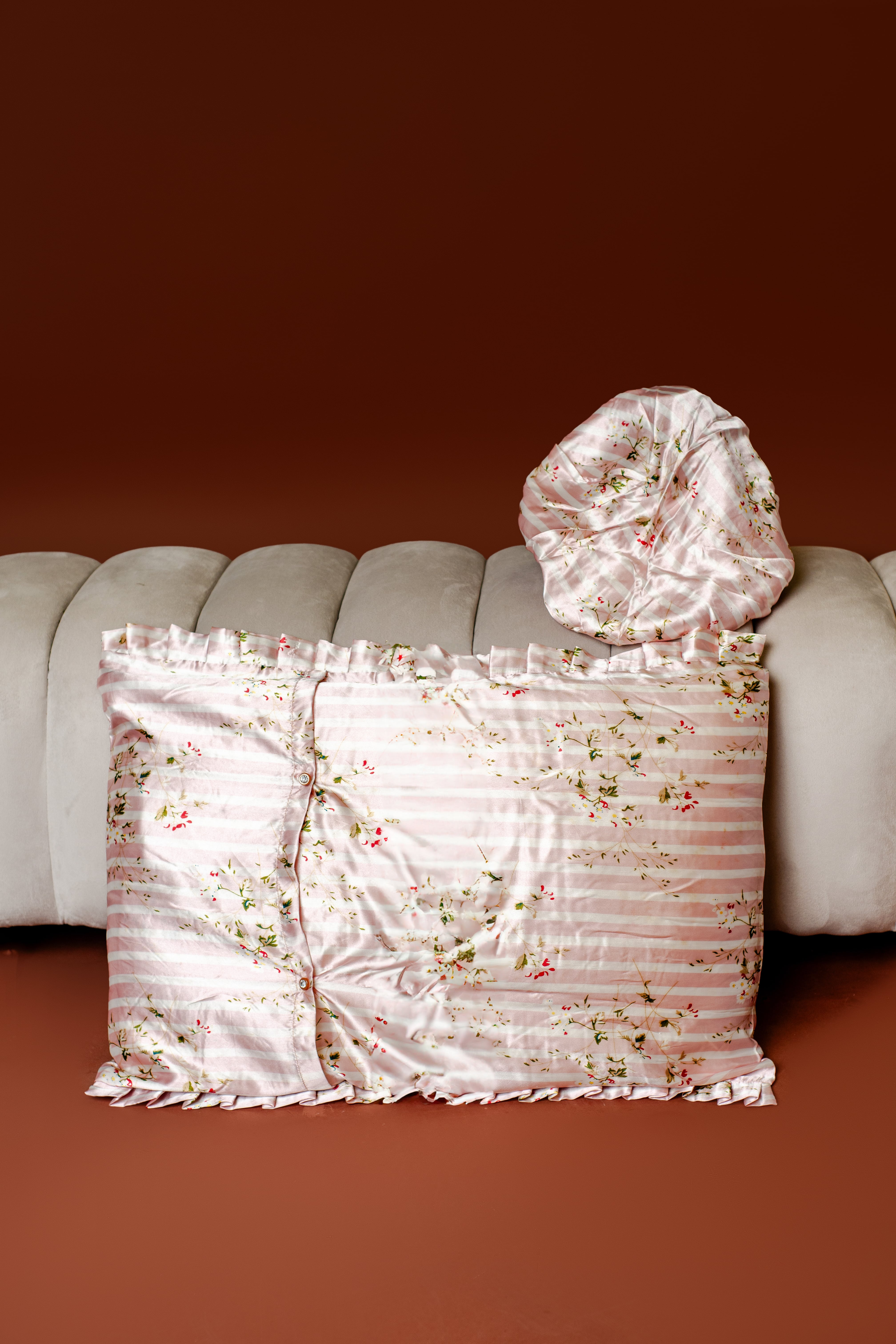 Bloom Bundle- Pillow Case, Hair Bonnet