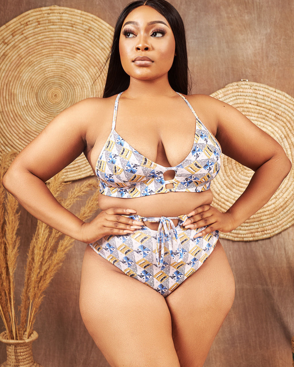Zain: Pastel Blue Bikini Top