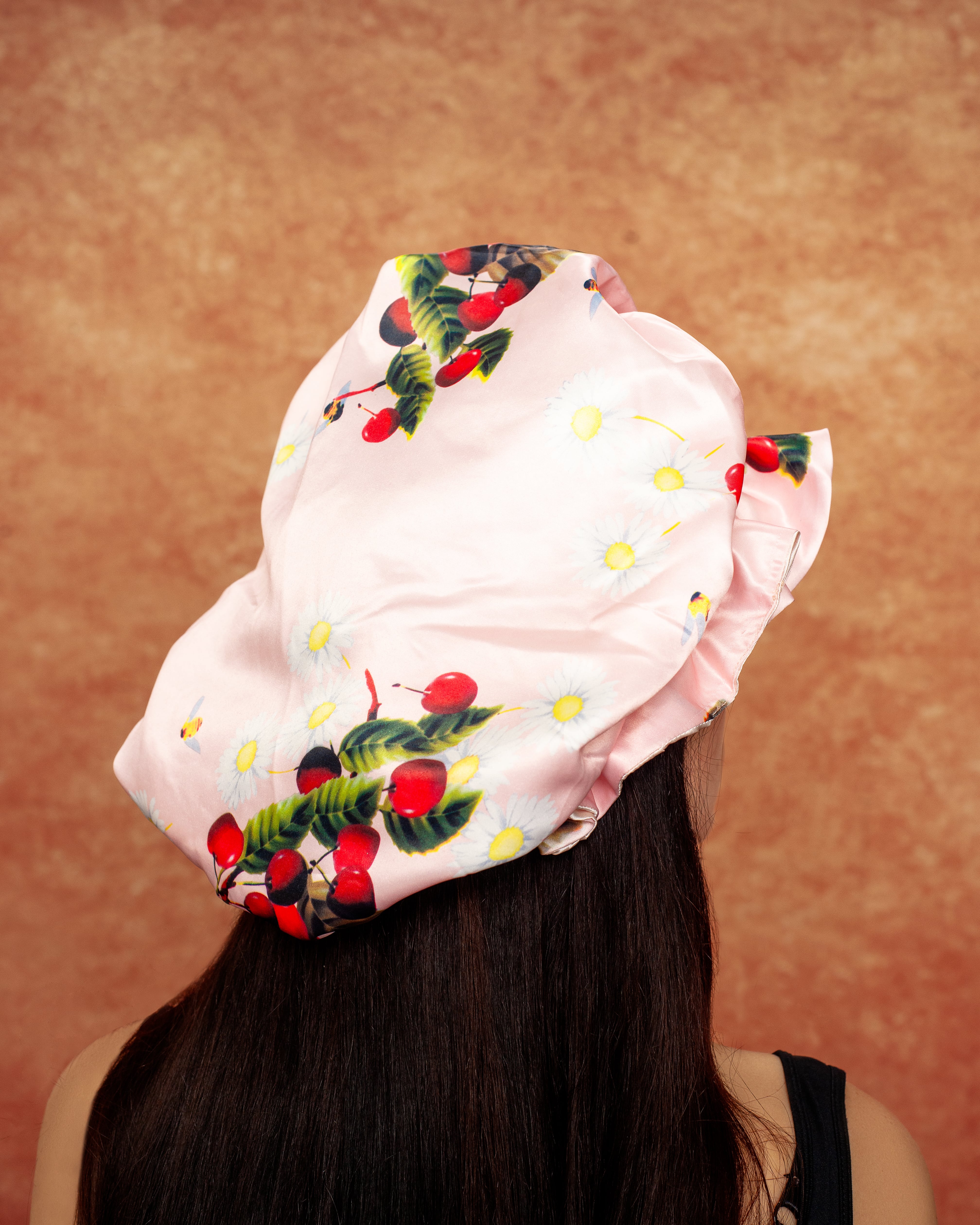 Cherry Blossom Festive Bundle- Pillow Case, Hair Bonnet, Scarf